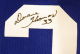 DALLAS COWBOYS DUANE THOMAS AUTOGRAPHED BLUE JERSEY BECKETT BAS STOCK #177505