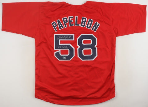 Jonathan Papelbon Signed Boston Red Sox Jersey Inscribed "07 WSC" (Beckett)