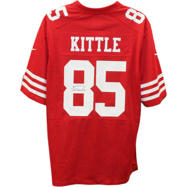 George Kittle Autographed San Francisco 49ers Nike Red Game Jersey Beckett 46423
