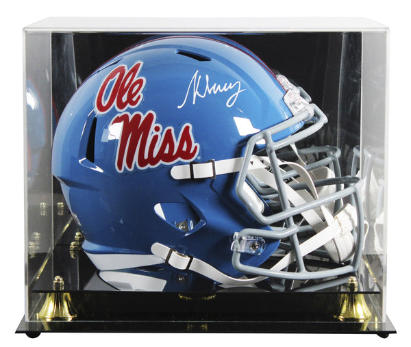 Ole Miss Kewan Lacy Signed Powder Blue Full Size Speed Rep Helmet W/ Case BAS