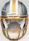 Drew Brees Auto Saints Flash Silver Full Size Auth Speed Helmet SB XLIV MVP BAS