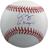 Corey Seager Autographed Texas Rangers OML Baseball Go Rangers Fanatics 54482