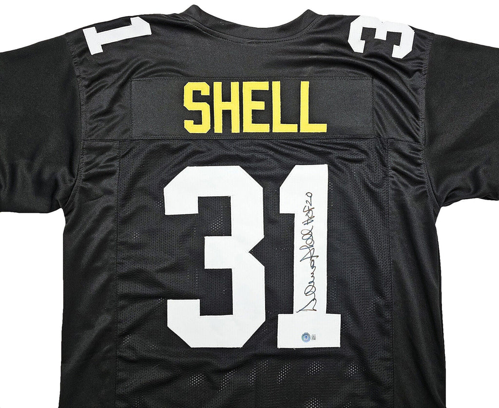 STEELERS DONNIE SHELL AUTOGRAPHED BLACK JERSEY