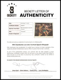Wilt Chamberlain & Havlicek Autographed Framed Lithograph /1000 Beckett AE08297