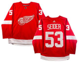 MORITZ SEIDER Autographed Red Wings Authentic Adidas Red Jersey FANATICS