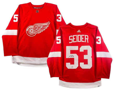 MORITZ SEIDER Autographed Red Wings Authentic Adidas Red Jersey FANATICS