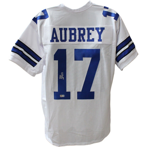 Brandon Aubrey Autographed/Signed Pro Style White Jersey Beckett 44696