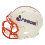 Troy Franklin Autographed Denver Broncos RETRO Speed Mini Helmet Beckett Witness
