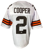 Amari Cooper Cleveland Signed White Football Jersey BAS ITP