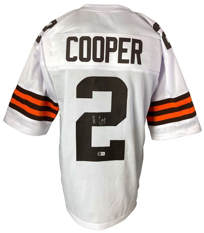 Amari Cooper Cleveland Signed White Football Jersey BAS ITP