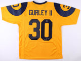 Todd Gurley Signed Los Angeles Rams Yellow Jersey (Beckett)Pro Bowl Running Back