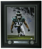 Brian Dawkins Signed Framed Philadelphia Eagles Smoke 16x20 Photo JSA