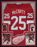 FRAMED DETROIT RED WINGS DARREN MCCARTY AUTOGRAPHED SIGNED JERSEY JSA COA