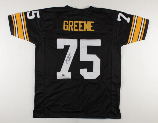 Mean Joe Greene Signed Pittsburgh Steelers Jersey Inscribed HOF 87 (Beckett) D.T