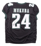 Andrew Mukuba Philadelphia Signed Black Pro Cut Football Jersey JSA QR Hologram