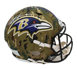 Terrell Davis Signed Baltimore Ravens Speed Authentic Camo NFL Helmet