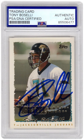 Tony Boselli Signed Jaguars 1995 Topps Rookie Football Trading Card #222 -(PSA)