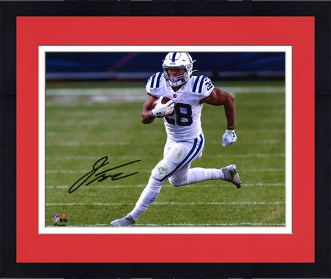 FRMD Jonathan Taylor Colts Signed 8x10 White Jersey Running Photograph