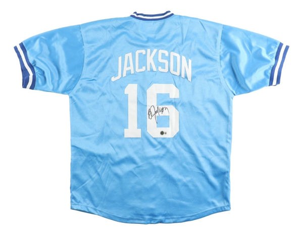 Bo Jackson Kansas City Signed Light Blue Baseball Jersey BAS