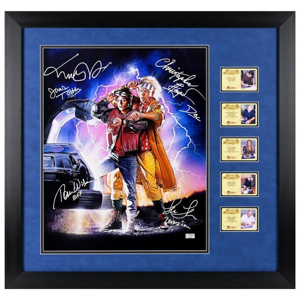 Michael J. Fox, Lloyd & Cast Autographed Back to the Future 16x20 Framed Photo