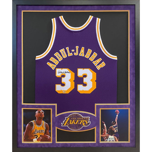 Kareem Abdul-Jabbar Autographed Signed Framed Los Angeles Lakers Jersey FANATICS