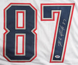 Rob Gronkowski Signed New England Patriots Jersey (PSA) 4xSuper Bowl Champion