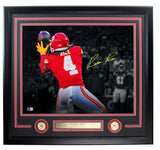 Rashee Rice Signed 16x20 Photo Kansas City Chiefs Framed Beckett 187176