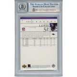 Ray Lewis Autographed/Signed 2001 Upper Deck #3 Trading Card Beckett 52938