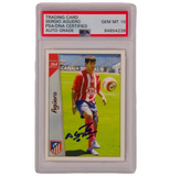 Sergio Aguero Signed 2007 Las Fichas De La Liga #264 - PSA 10 Autograph