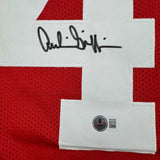 Autographed/Signed Archie Griffin Ohio State Red College Jersey BAS COA