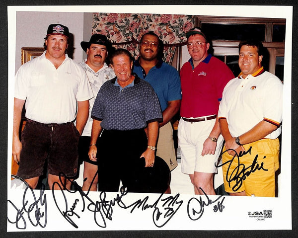 Redskins Hogs - Jacoby Grimm + 4 Autographed/Signed 8x10 Photo JSA BA210396