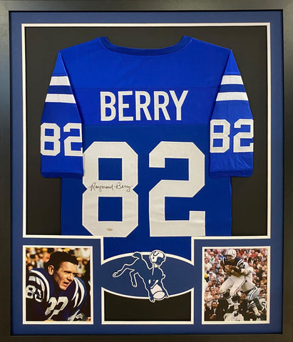 Raymond Berry Autographed Signed Framed Baltimore Colts SMU Jersey LEAF COA