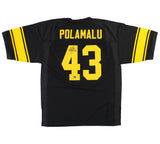 Troy Polamalu Signed Pittsburgh Steelers Mitchell & Ness Authentic Black Jersey