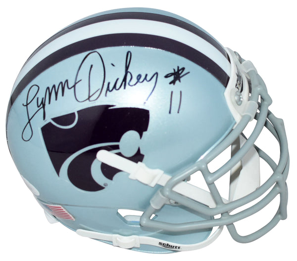 LYNN DICKEY SIGNED AUTOGRAPHED KANSAS STATE WILDCATS MINI HELMET JSA