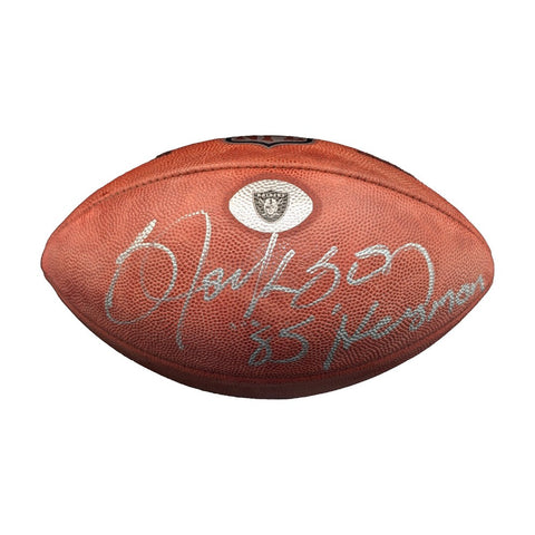 Bo Jackson Autographed Wilson Duke Official Heisman 85 Inscription - Beckett