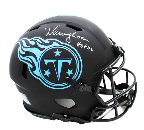 Warren Moon Signed Tennessee Titans Speed Authentic Eclipse NFL Helmet -HOF 06'