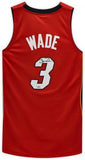 Framed Dwyane Wade Miami Heat Signed Red Mitchell & Ness Authentic Jersey