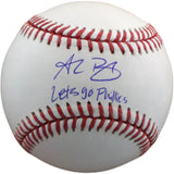 Alec Bohm Autographed Philadelphia Phillies OML Baseball Insc. Beckett 54465