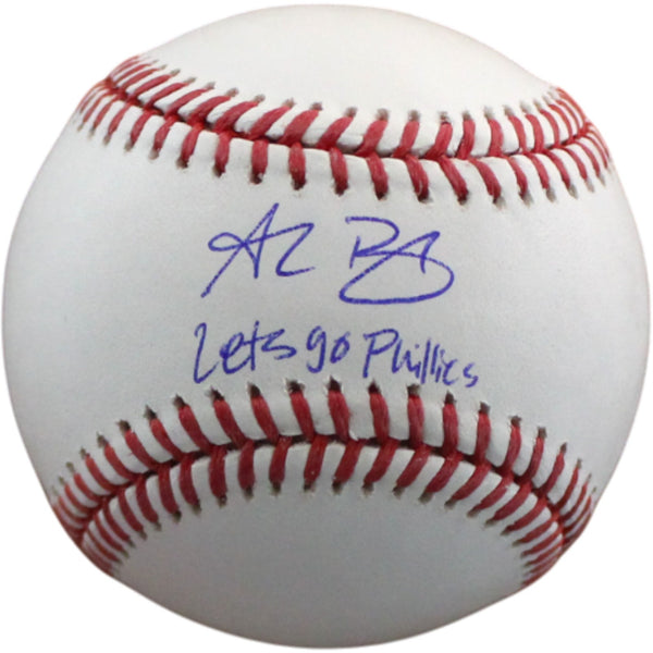 Alec Bohm Autographed Philadelphia Phillies OML Baseball Insc. Beckett 54465