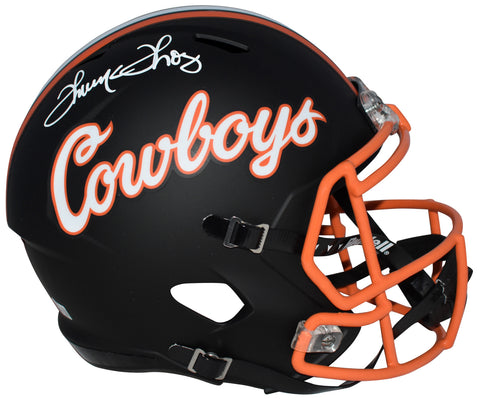 THURMAN THOMAS SIGNED OKLAHOMA STATE COWBOYS BLACK FULL SIZE HELMET BECKETT