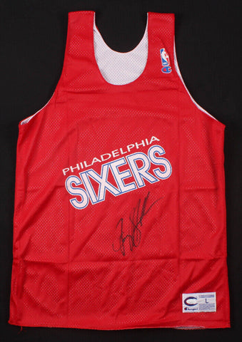 Jerry Stackhouse Signed Sixers Champion NBA Warm Up Jersey (JSA COA) 76ers