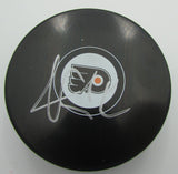 Anthony Stolarz Philadelphia Flyers Autographed/Signed Flyers Logo Puck 141781