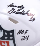 Randy Gradishar Autographed NFL Shield Speed Mini Helmet w/HOF - Beckett W Holo