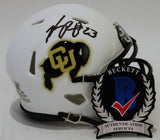 Phillip Lindsay signed White University of Colorado Mini Helmet - Beckett COA