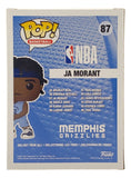 Ja Morant Signed Memphis Grizzlies NBA Funko Pop! Vinyl Figure #87 BAS