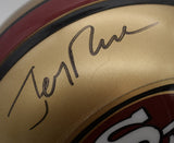 Jerry Rice HOF 49ers Signed/Autographed Mini Football Helmet JSA 211969