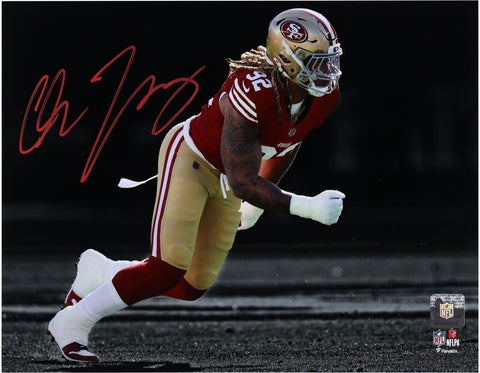 Chase Young San Francisco 49ers Autographed 11" x 14" Action Spotlight Photo