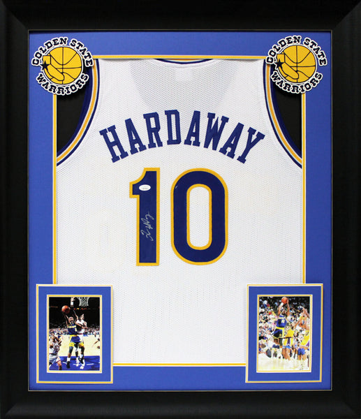 Tim Hardaway Authentic Signed White Pro Style Framed Jersey Autographed JSA Wit
