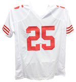 Elijah Mitchell Autographed/Signed Pro Style White Jersey Beckett 40310