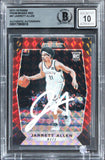 Nets Jarrett Allen Signed 2017 Panini Prizm MR #67 Rookie Card Auto 10! BAS Slab